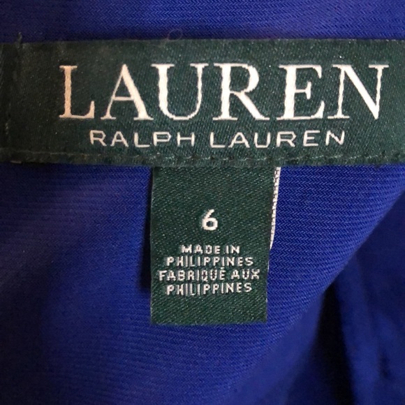 Lauren by Ralph Lauren beautiful blue dress with silver/black buttons size 6 - Picture 4 of 5